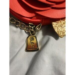 Disney Danielle Nicole Beauty Beast Belle Crossbody Purse Bag Red Rose